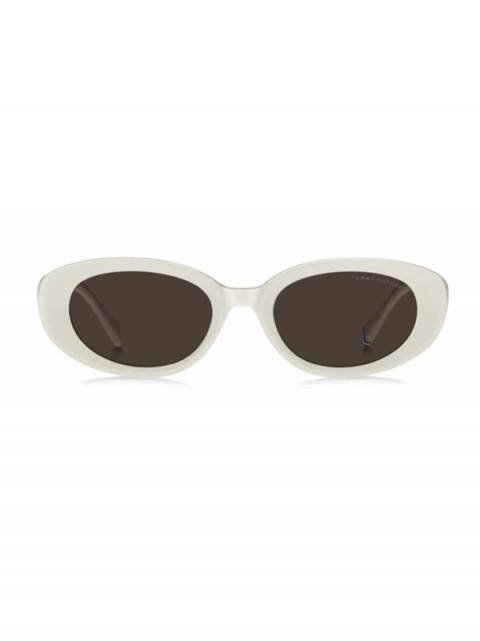 Tommy Hilfiger TH 2344/S/US SZJ 70 Kadın Güneş Gözlüğü – Ivory Eco Asetat Oval Çerçeve | Kahverengi Cam | UV400 Koruma