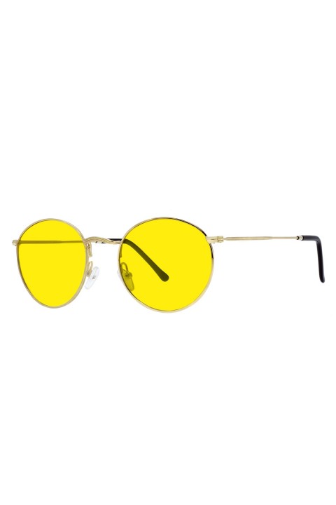 Sanches  Unisex Altın Rengi Polarize Yuvarlak Retro Gözlük