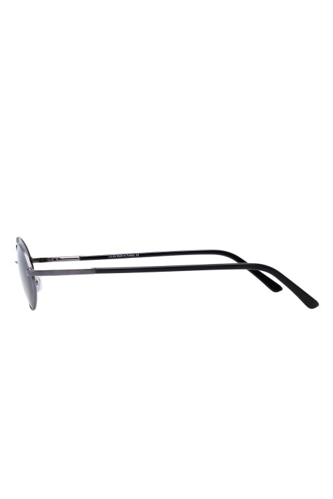 Unisex Koyu Gri Cam Polarize Oval Güneş Gözlüğü 6005