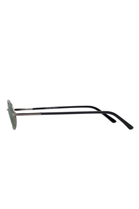 Sanches  Unisex Koyu Gri Yeşil Cam Polarize Oval Güneş Gözlüğü 6005