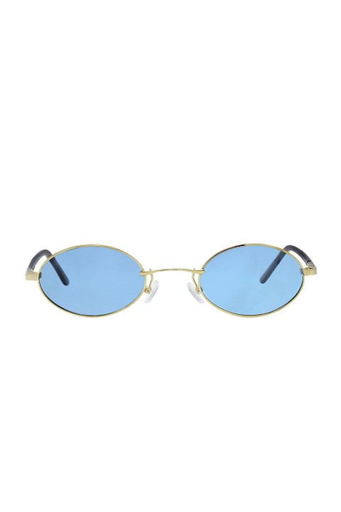 Unisex Sarı Füme Cam Polarize Oval Güneş Gözlüğü 6005