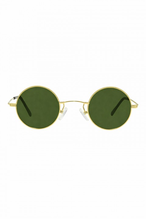 Vintage Yuvarlak Polarize Altın Güneş Gözlüğü Yeşil Cam Vintage 42