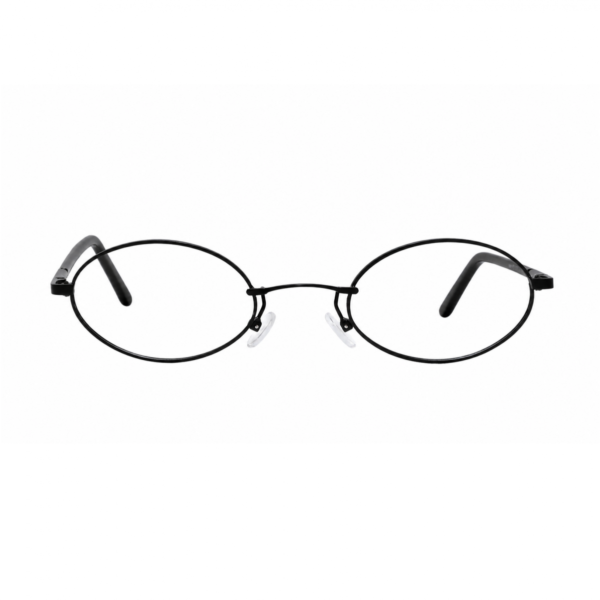 SANCHES Unisex Oval Aksesuar Gözlük – Siyah Metal Çerçeve SANCHES Unisex Oval Aksesuar Gözlük – Siyah Metal Çerçeve
