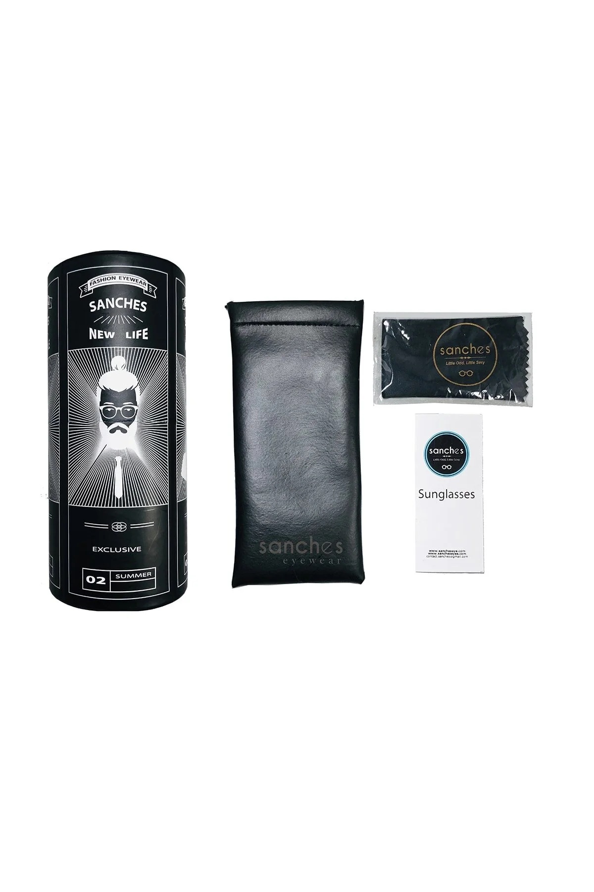 Sanches Vintage Yuvarlak Polarize Güneş Gözlüğü Altın Çerçeve Kırmızı Cam 42mm