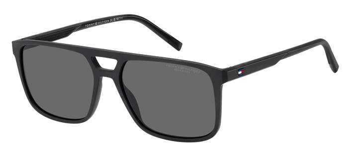 Tommy Hılfıger Erkek Plastik Güneş Gözlüğü Th 2280/s Siyah Çerçeve Füme Polarize Cam
