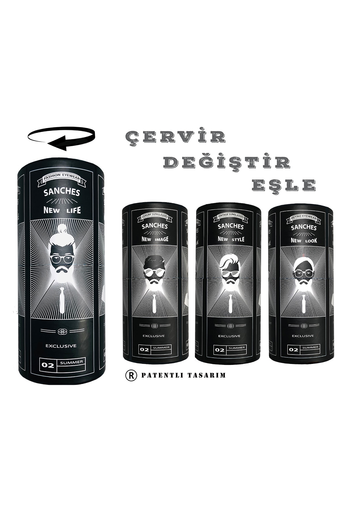 Sanches  Unisex Gümüş Yeşil Cam Polarize Oval Güneş Gözlüğü 6005