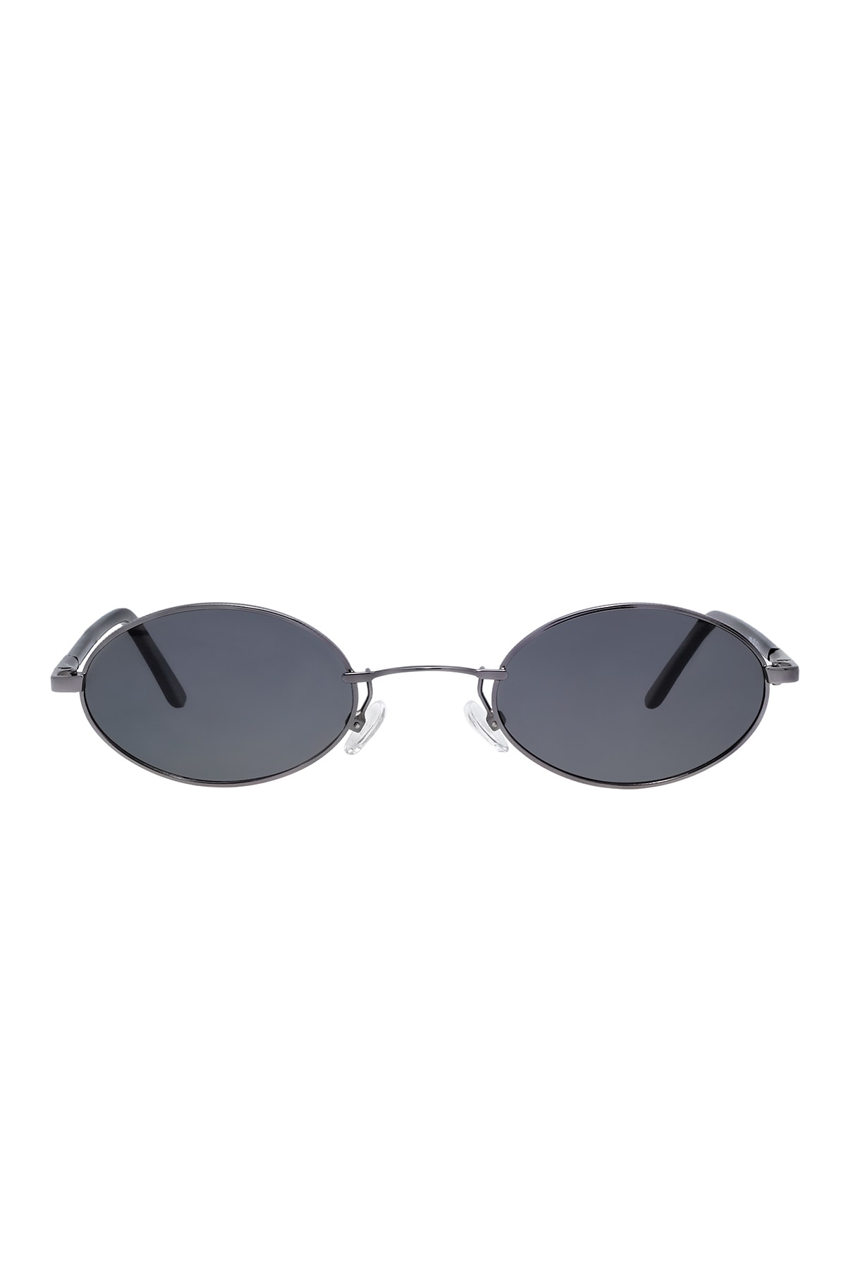 Unisex Koyu Gri Cam Polarize Oval Güneş Gözlüğü 6005