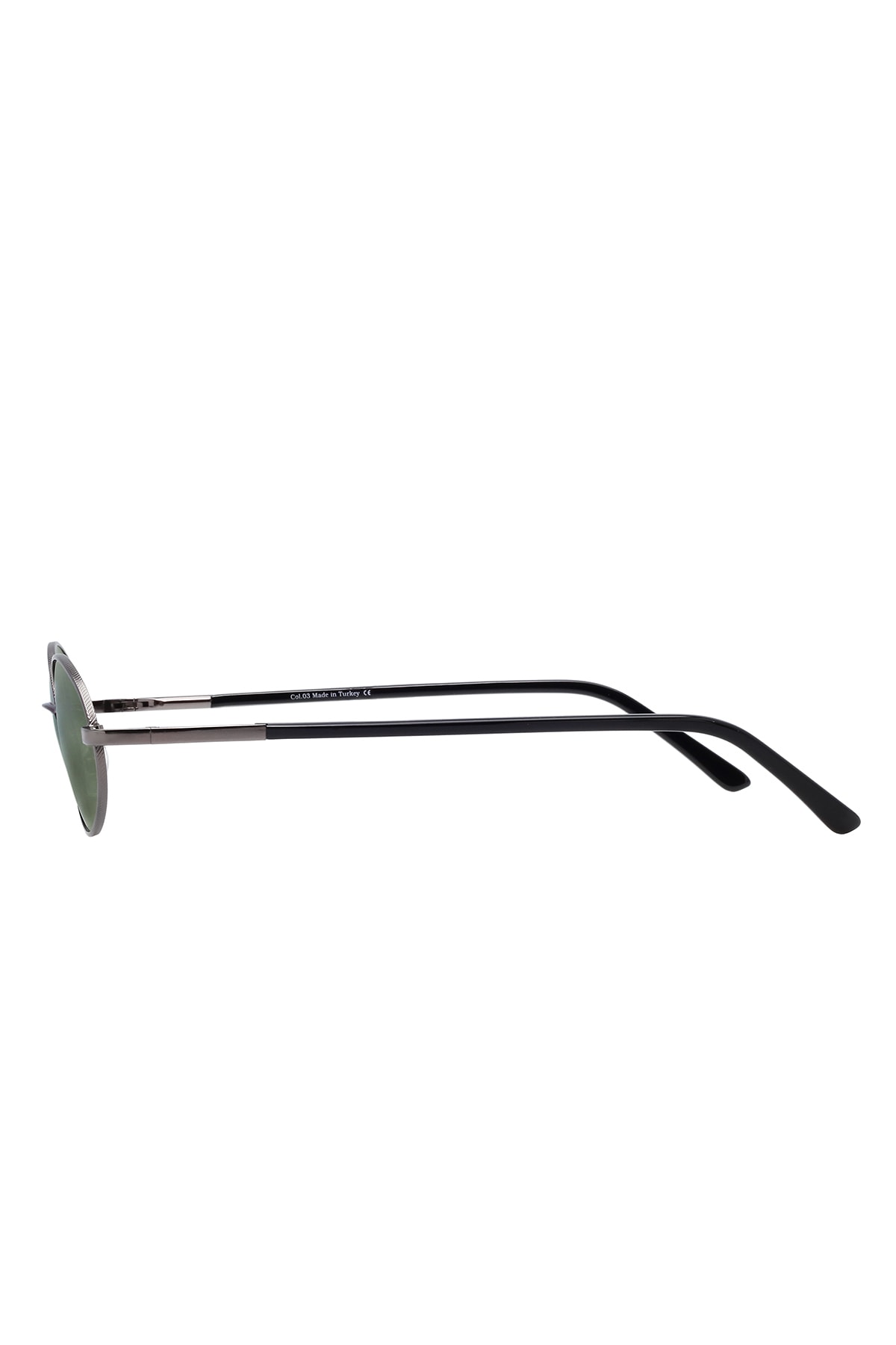 Sanches  Unisex Koyu Gri Yeşil Cam Polarize Oval Güneş Gözlüğü 6005