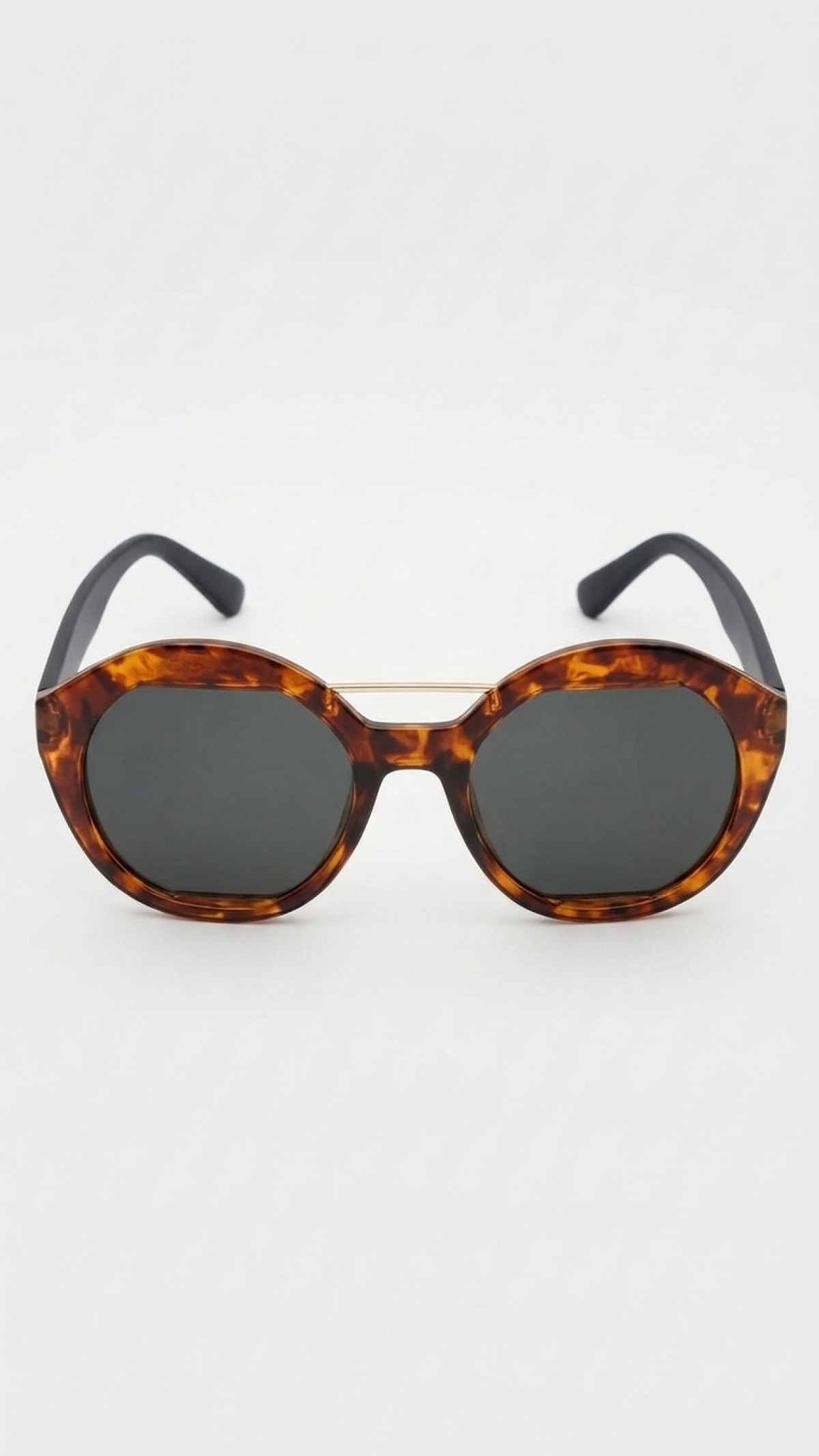 Vintage Leopar Yuvarlak Güneş Gözlüğü Tt003